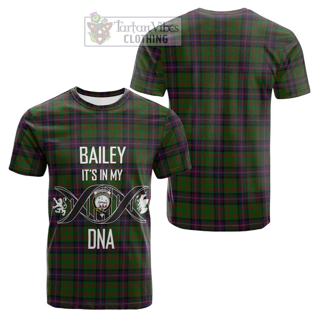 Tartan Vibes Clothing Cochrane Tartan Cotton T-shirt with Family Crest DNA In Me Style