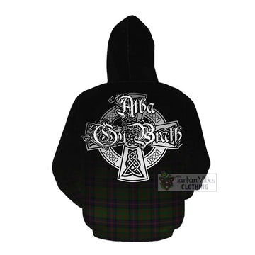 Cochrane Tartan Cotton Hoodie Featuring Alba Gu Brath Family Crest Celtic Inspired