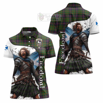 Cochrane Crest Tartan Women's Polo Shirt Inspired by the Freedom of Scottish Warrior