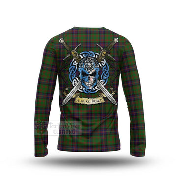 Cochrane Tartan Long Sleeve T-Shirt with Family Crest Celtic Skull Style