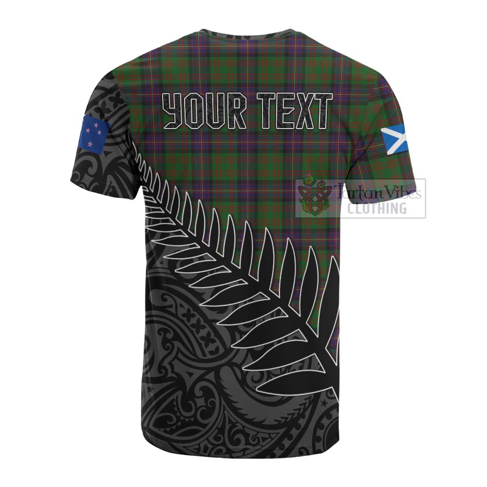 Tartan Vibes Clothing Cochrane Crest Tartan Cotton T-shirt with New Zealand Silver Fern Half Style