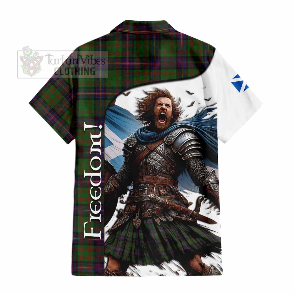 Tartan Vibes Clothing Cochrane Crest Tartan Short Sleeve Button Shirt Inspired by the Freedom of Scottish Warrior