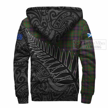 Cochrane Crest Tartan Sherpa Hoodie with New Zealand Silver Fern Half Style