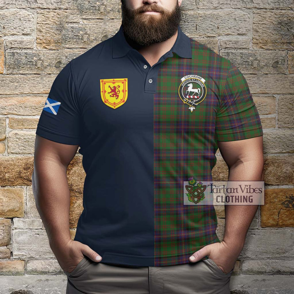 Tartan Vibes Clothing Cochrane Tartan Polo Shirt with Scottish Lion Royal Arm Half Style