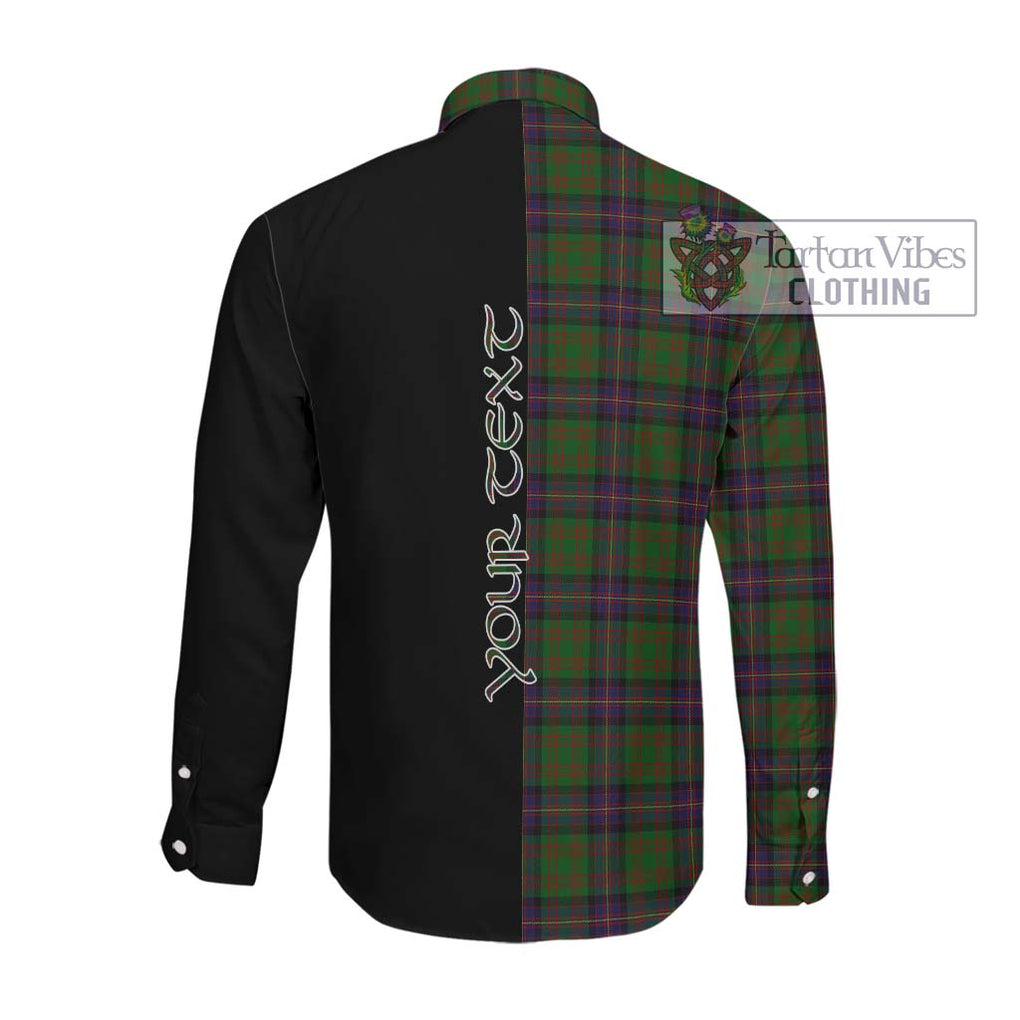 Cochrane Tartan Long Sleeve Button Shirt with Family Crest and Half Of Me Style Men's Shirt - Tartanvibesclothing Shop