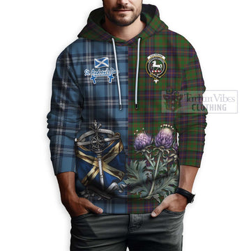 Cochrane Tartan Hoodie Happy St. Andrew's Day Half Tartan Style