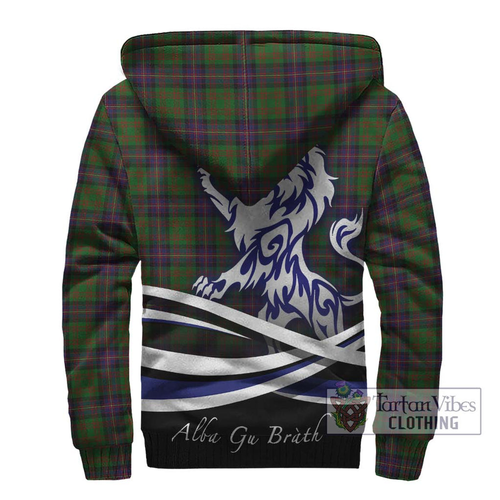 Cochrane Tartan Sherpa Hoodie with Alba Gu Brath Regal Lion Emblem - Tartanvibesclothing Shop