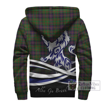 Cochrane Tartan Sherpa Hoodie with Alba Gu Brath Regal Lion Emblem