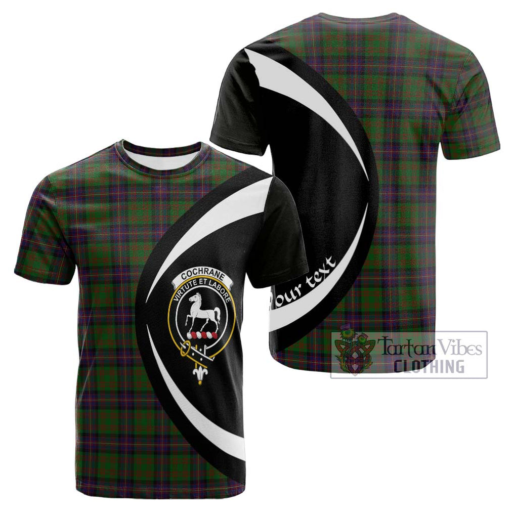 Tartan Vibes Clothing Cochrane Tartan Cotton T-shirt with Family Crest Circle Style