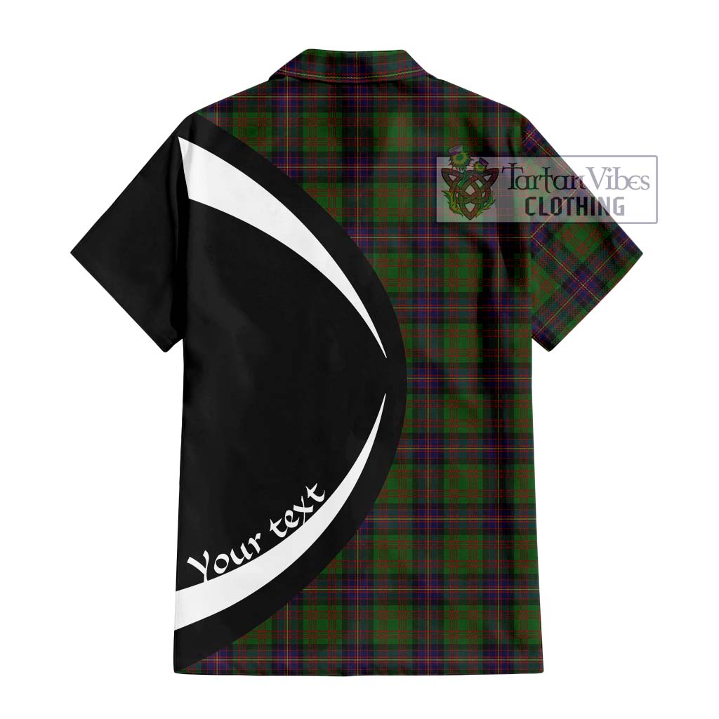 Cochrane Tartan Short Sleeve Button Up with Family Crest Circle Style - Tartan Vibes Clothing