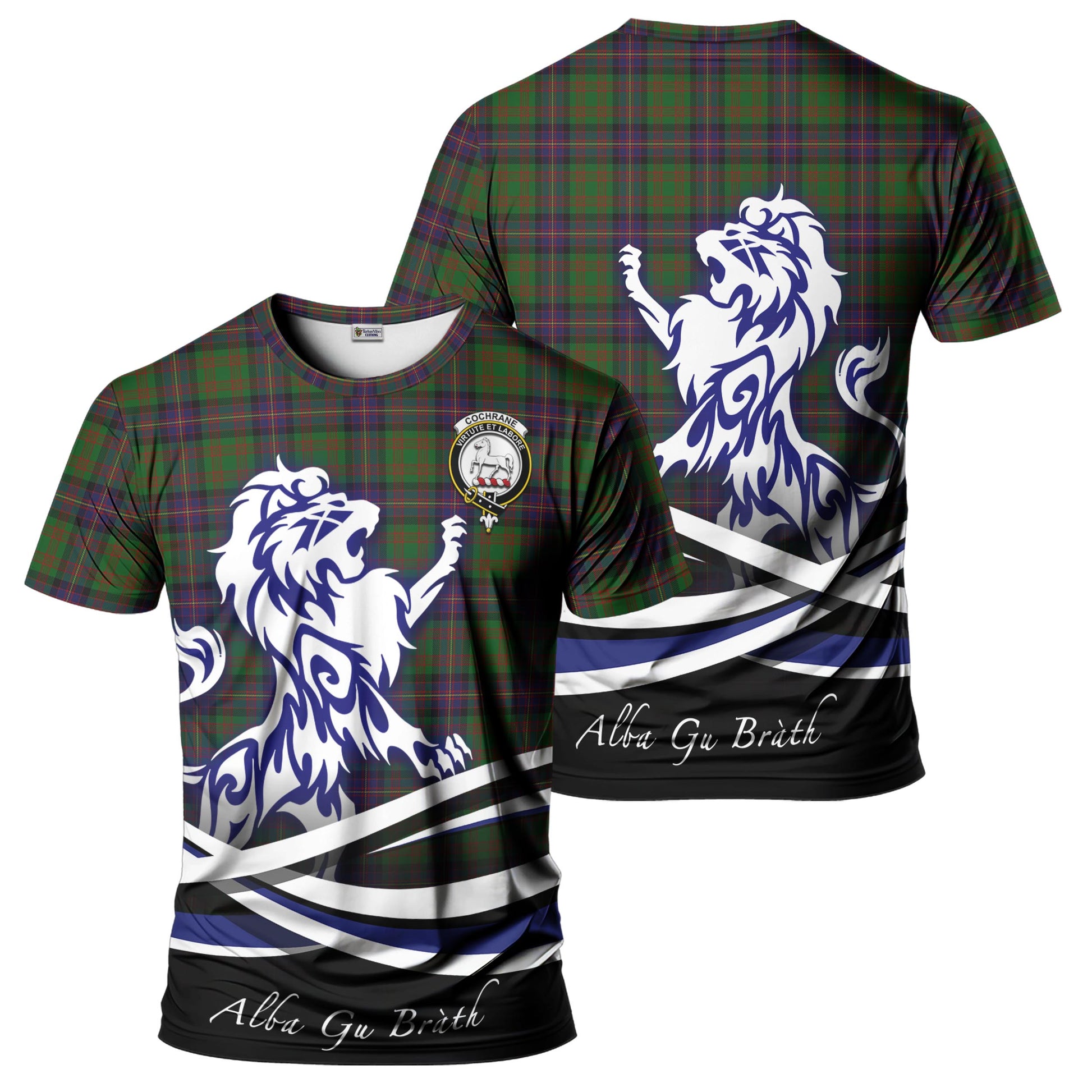 cochrane-tartan-t-shirt-with-alba-gu-brath-regal-lion-emblem