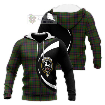 Cochrane Tartan Knitted Hoodie with Family Crest Circle Style