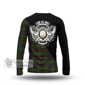 Cochrane Tartan Long Sleeve T-Shirt with Family Crest and Military Logo Style