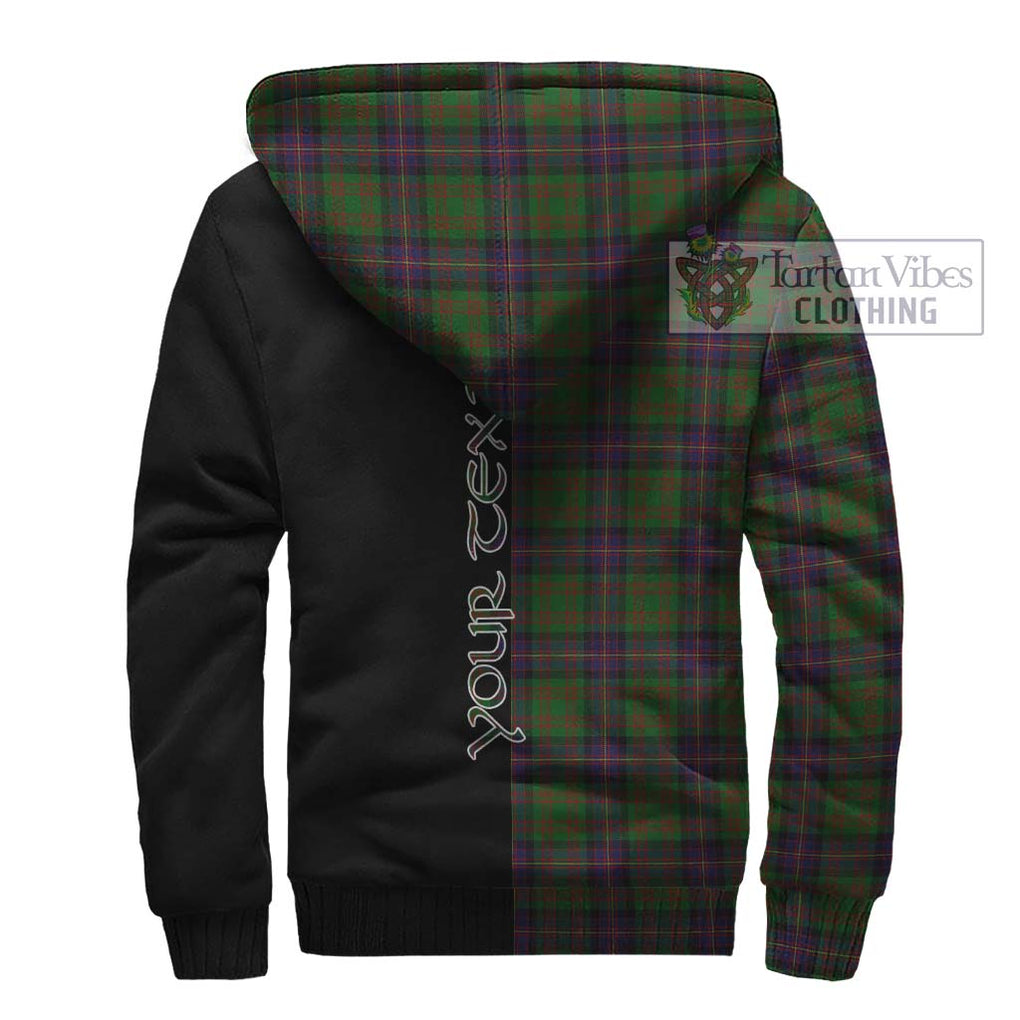 Cochrane Tartan Sherpa Hoodie with Family Crest and Half Of Me Style - Tartanvibesclothing Shop