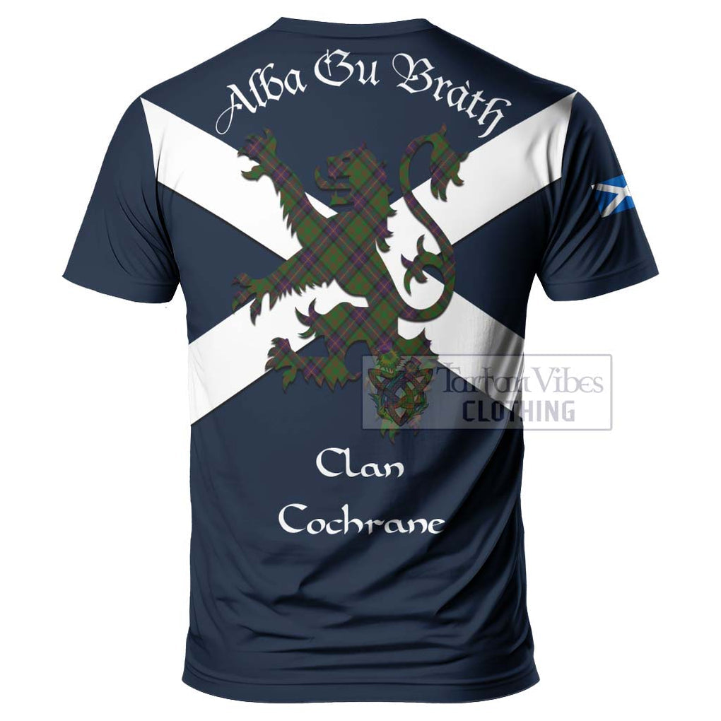 Tartan Vibes Clothing Cochrane Tartan Lion Rampant T-Shirt – Proudly Display Your Heritage with Alba Gu Brath and Clan Name