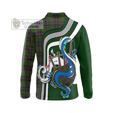 Cochrane Tartan Long Sleeve Polo Shirt with Epic Bagpipe Style