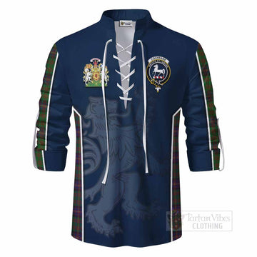 Cochrane Tartan Ghillie Kilt Shirt with Family Crest and Lion Rampant Vibes Sport Style