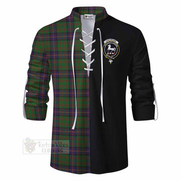 Cochrane Tartan Ghillie Kilt Shirt with Family Crest and Half Of Me Style