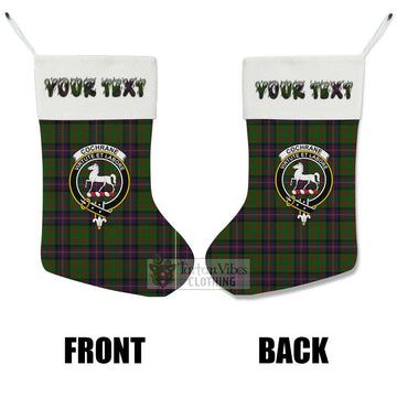 Cochrane Tartan Family Crest Christmas Stocking with Personalized Text