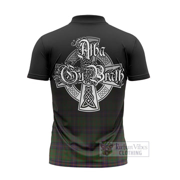 Cochrane Tartan Zipper Polo Shirt Featuring Alba Gu Brath Family Crest Celtic Inspired