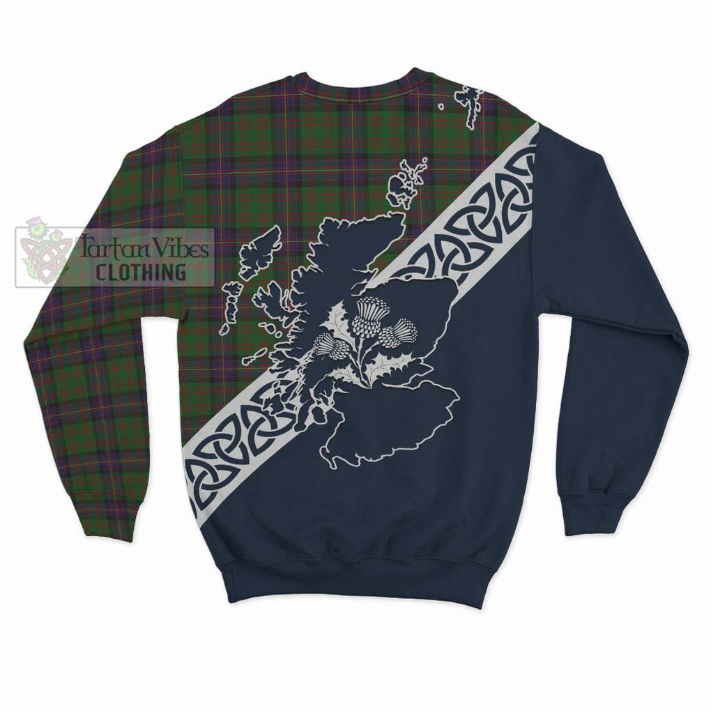 Tartan Vibes Clothing Cochrane Tartan Sweatshirt Featuring Thistle and Scotland Map