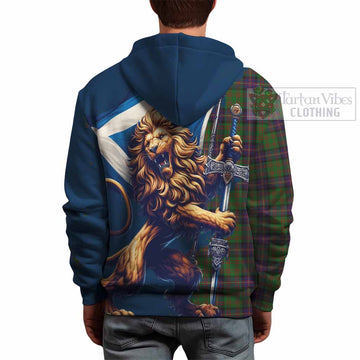 Cochrane Tartan Family Crest Hoodie with Scottish Majestic Lion