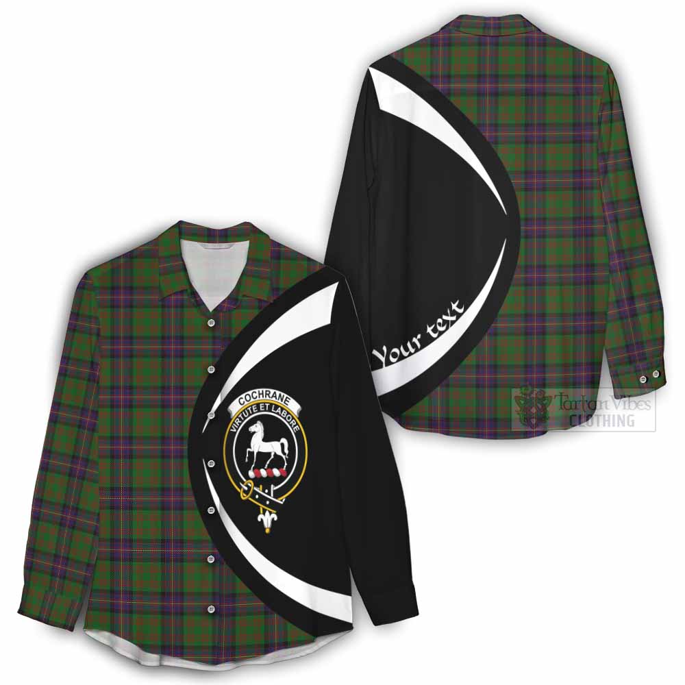 Tartan Vibes Clothing Cochrane Tartan Women's Casual Shirt with Family Crest Circle Style