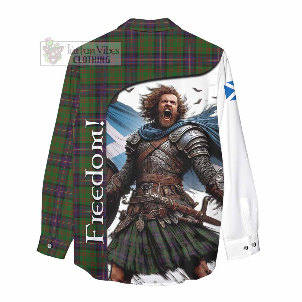 Tartan Vibes Clothing Cochrane Crest Tartan Women's Casual Shirt Inspired by the Freedom of Scottish Warrior