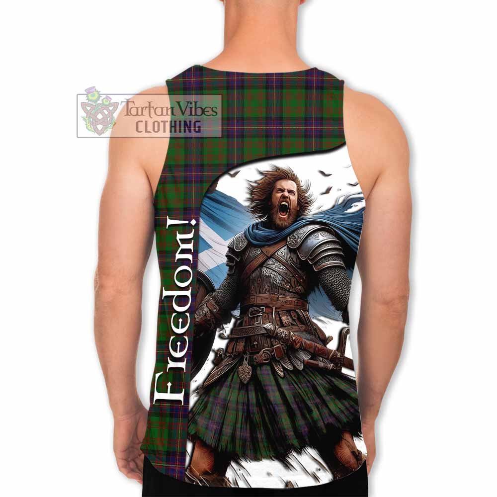 Tartan Vibes Clothing Cochrane Crest Tartan Men's Tank Top Inspired by the Freedom of Scottish Warrior