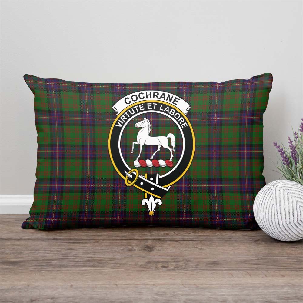 Cochrane Tartan Pillow Cover with Family Crest Rectangle Pillow Cover - Tartanvibesclothing