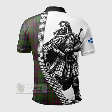 Cochrane Tartan Clan Crest Polo Shirt with Highlander Warrior Celtic Style