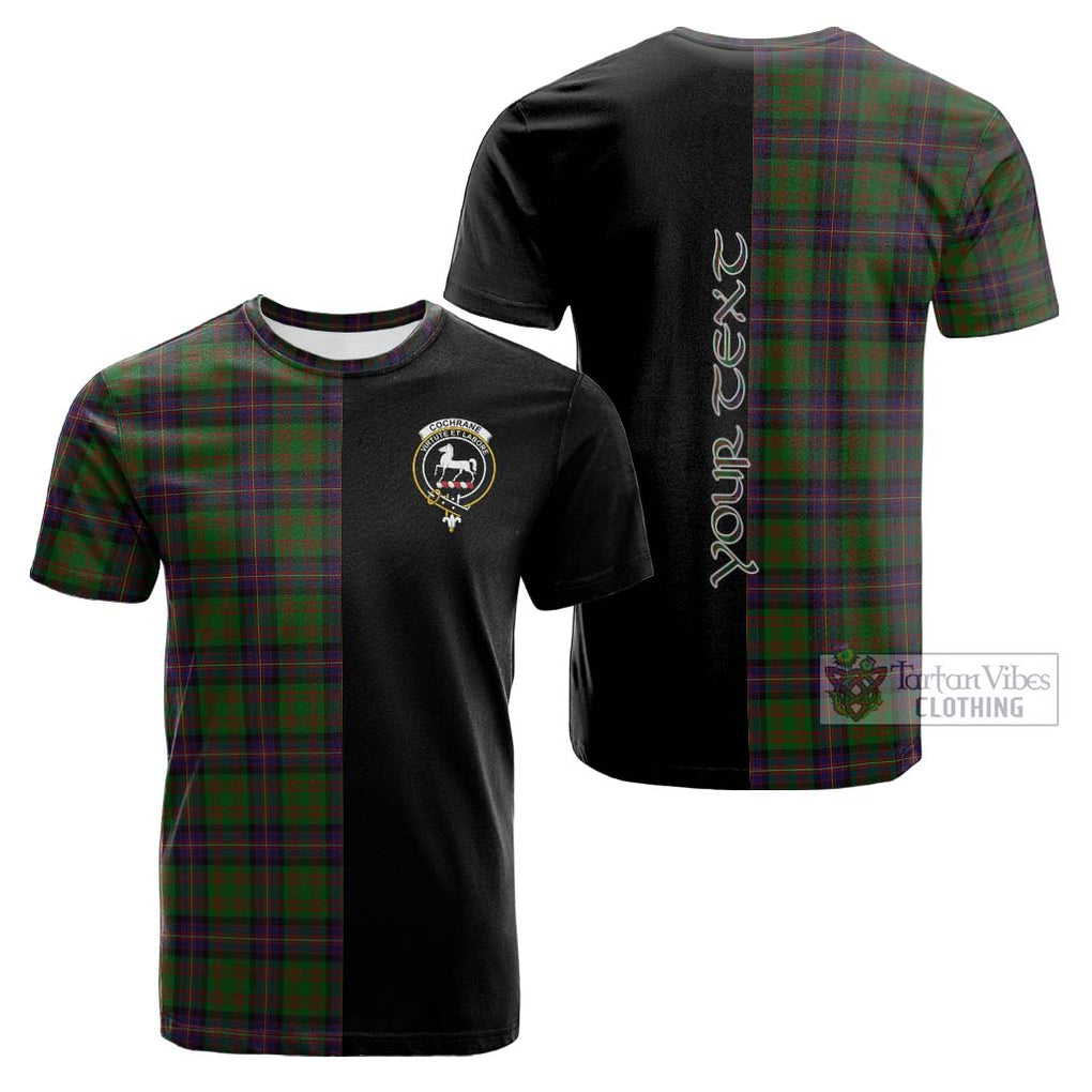 Tartan Vibes Clothing Cochrane Tartan Cotton T-shirt with Family Crest and Half Of Me Style