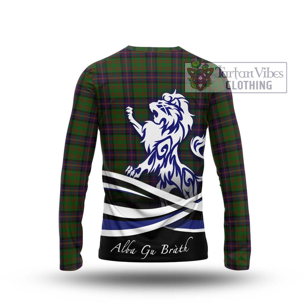 Cochrane Tartan Long Sleeve T-Shirt with Alba Gu Brath Regal Lion Emblem - Tartanvibesclothing Shop