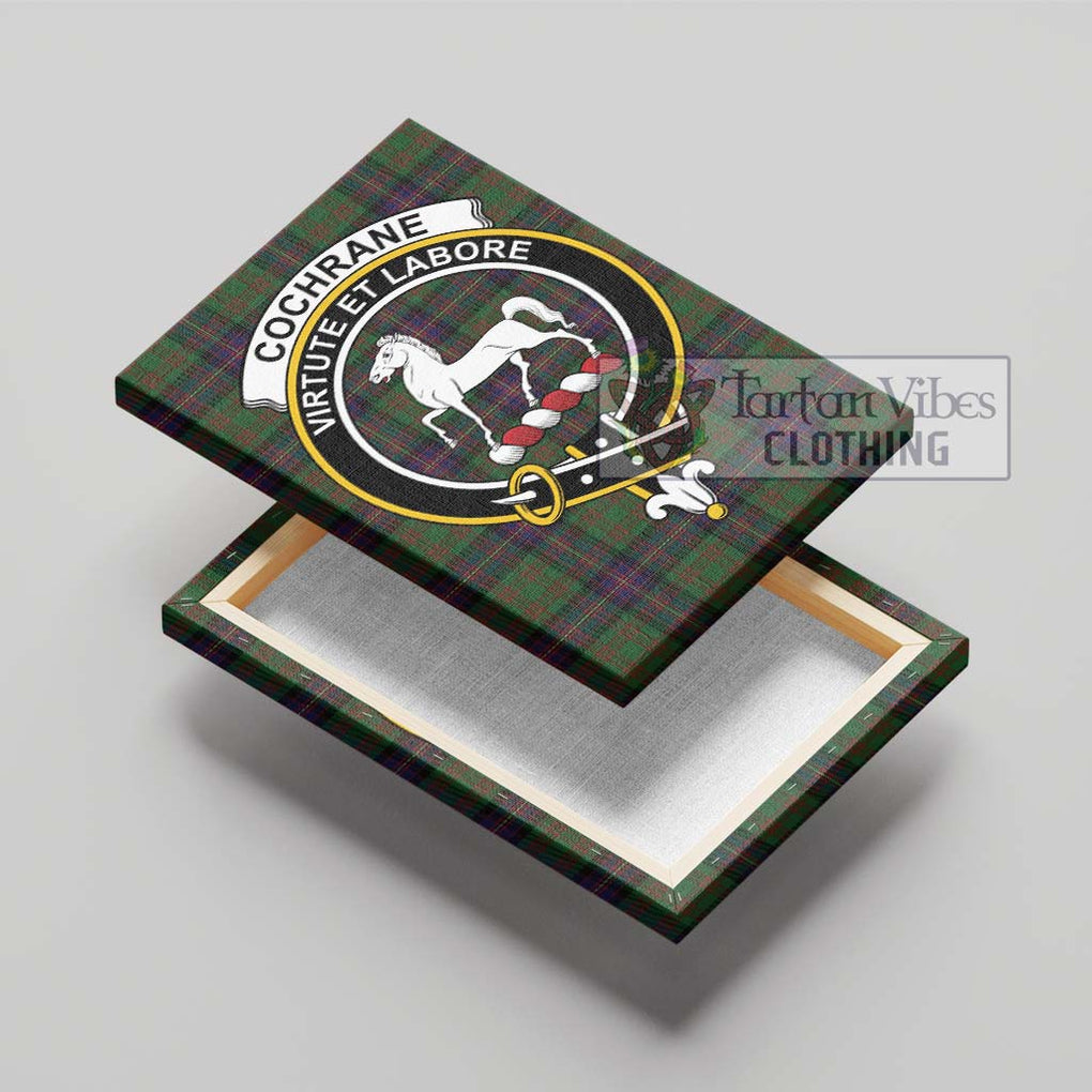 Cochrane Tartan Canvas Print Wall Art with Family Crest - Tartan Vibes Clothing