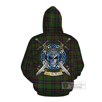 Cochrane Tartan Cotton Hoodie with Family Crest Celtic Skull Style