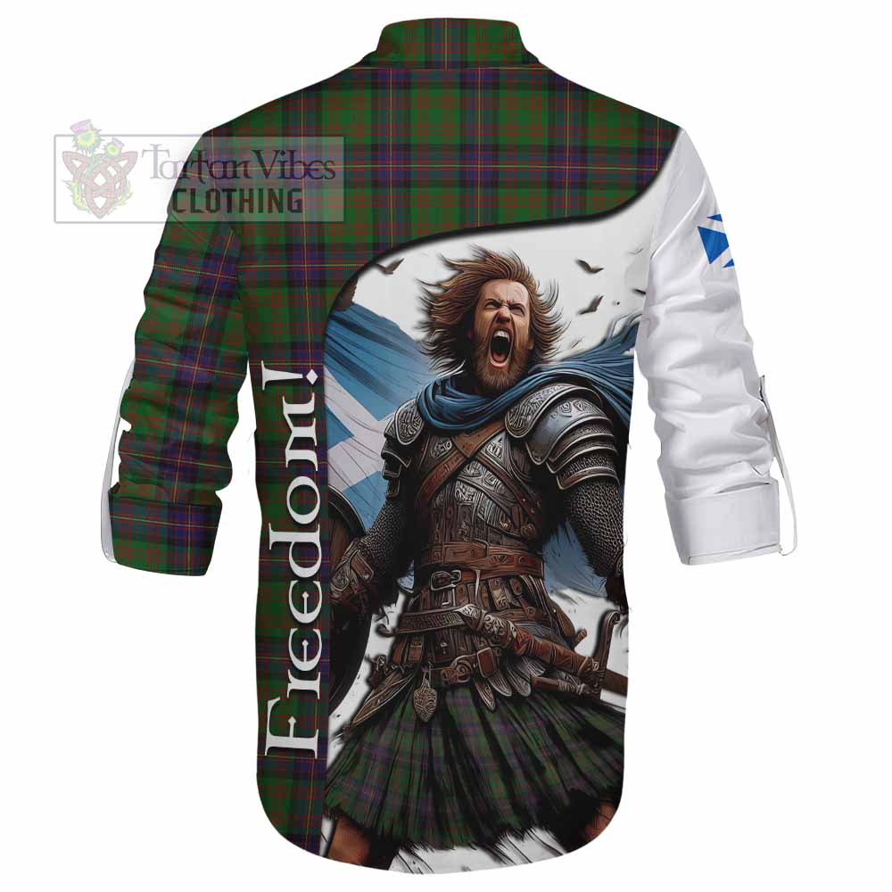 Tartan Vibes Clothing Cochrane Crest Tartan Ghillie Kilt Shirt Inspired by the Freedom of Scottish Warrior