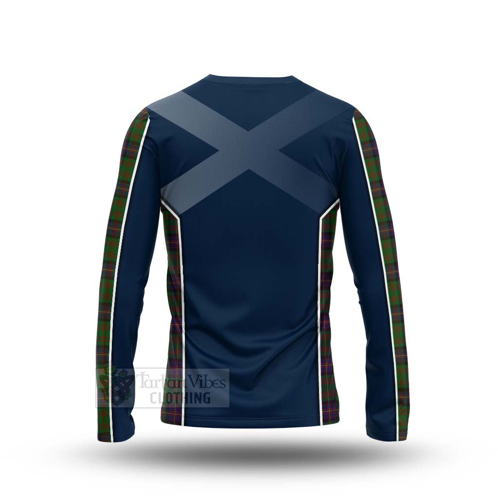 Tartan Vibes Clothing Cochrane Tartan Long Sleeve T-Shirt with Family Crest and Scottish Thistle Vibes Sport Style