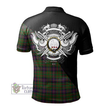 Cochrane Tartan Polo Shirt with Family Crest and Military Logo Style