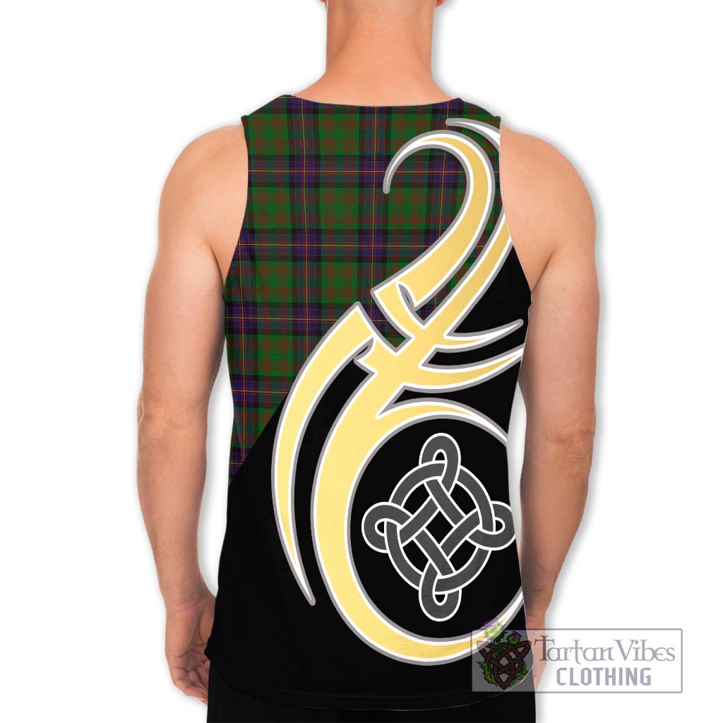 Cochrane Tartan Men's Tank Top with Family Crest and Celtic Symbol Style - Tartan Vibes Clothing