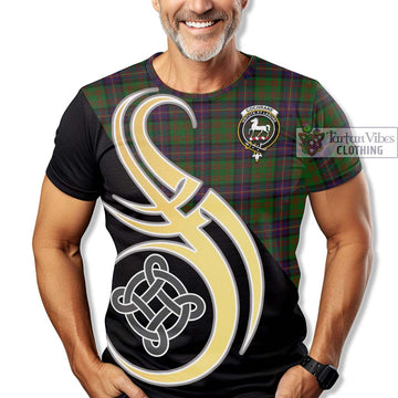 Cochrane Tartan T-Shirt with Family Crest and Celtic Symbol Style