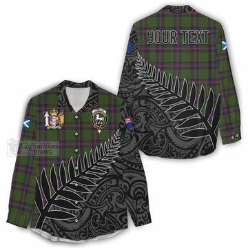 Cochrane Crest Tartan Women's Casual Shirt with New Zealand Silver Fern Half Style