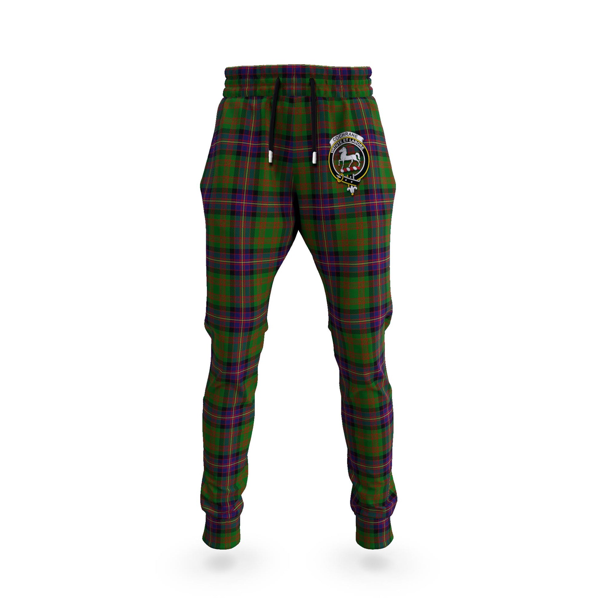 Cochrane Tartan Joggers Pants with Family Crest 5XL - Tartan Vibes Clothing