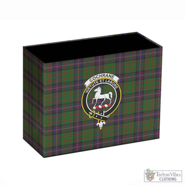 Cochrane Tartan Pen Holder with Family Crest