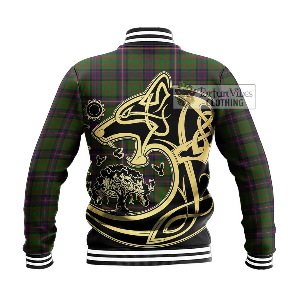 Cochrane Tartan Baseball Jacket with Family Crest Celtic Wolf Style - Tartan Vibes Clothing