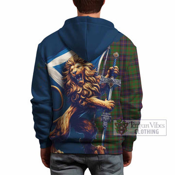 Cochrane Tartan Family Crest Hoodie with Scottish Majestic Lion