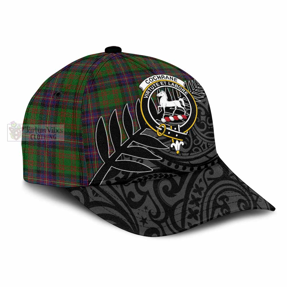 Tartan Vibes Clothing Cochrane Tartan Classic Cap with New Zealand Silver Fern Half Style