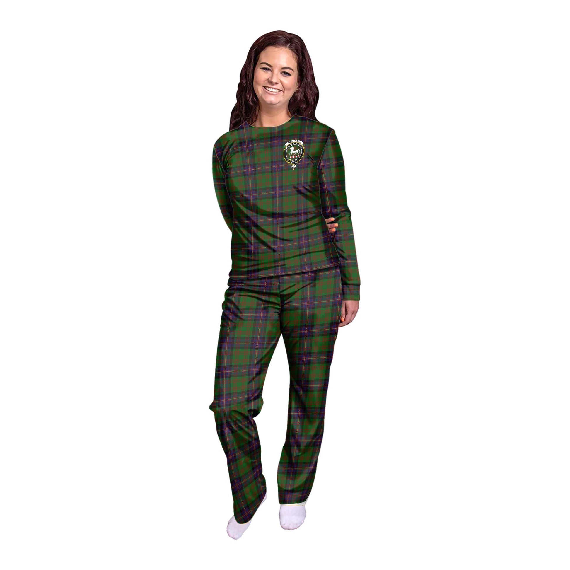 Cochrane Tartan Pajamas Family Set with Family Crest - Tartanvibesclothing