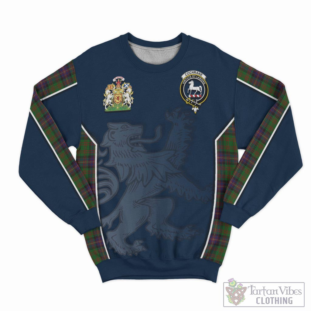 Tartan Vibes Clothing Cochrane Tartan Sweater with Family Crest and Lion Rampant Vibes Sport Style