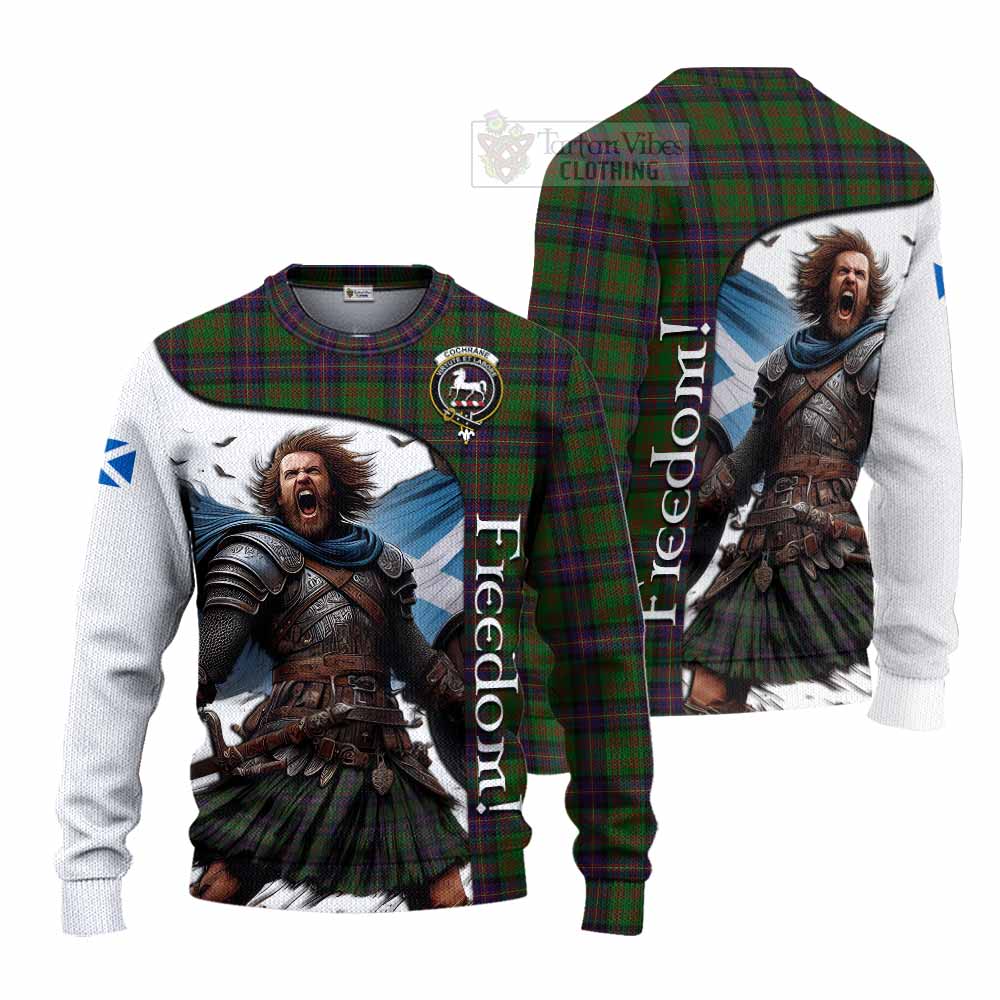 Tartan Vibes Clothing Cochrane Crest Tartan Knitted Sweater Inspired by the Freedom of Scottish Warrior