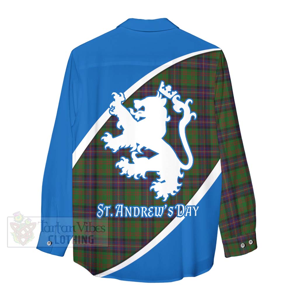 Tartan Vibes Clothing Cochrane Family Crest Tartan Women's Casual Shirt Celebrate Saint Andrew's Day in Style